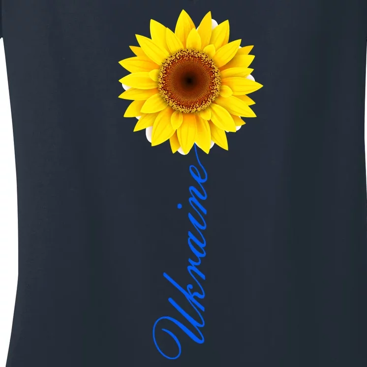 Ukraine Sunflower Peace Stop War Stand With Ukraine Women's V-Neck T-Shirt