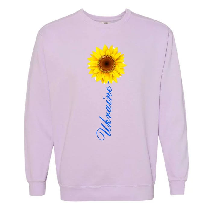 Ukraine Sunflower Peace Stop War Stand With Ukraine Garment-Dyed Sweatshirt