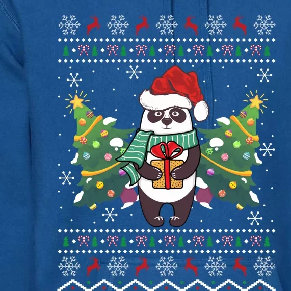 Ugly Sweater Panda Lover Xmas Tree Santa Panda Christmas Gift Premium Hoodie