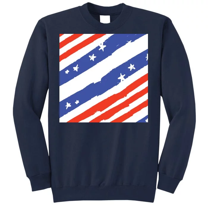 United States Patriotic Flag Tall Sweatshirt