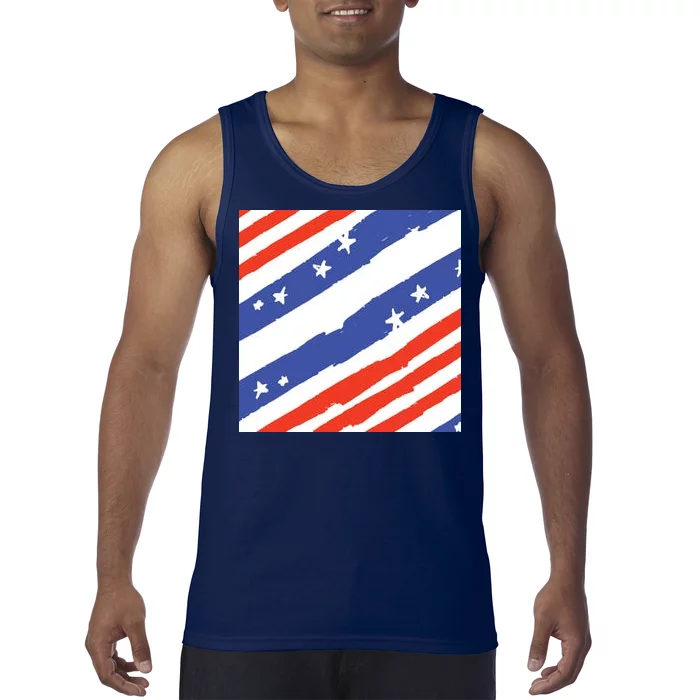 United States Patriotic Flag Tank Top