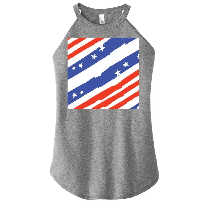 United States Patriotic Flag Women’s Perfect Tri Rocker Tank