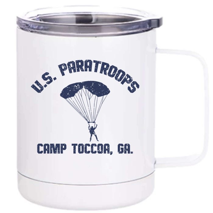 U S Paratroops Camp Toccoa Ga Front & Back 12oz Stainless Steel Tumbler Cup