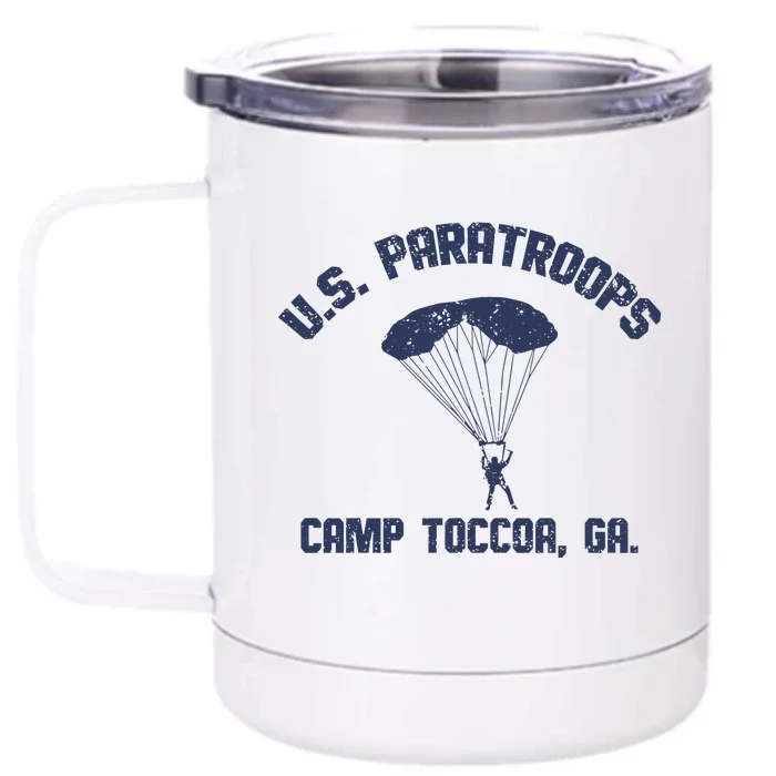 U S Paratroops Camp Toccoa Ga Front & Back 12oz Stainless Steel Tumbler Cup