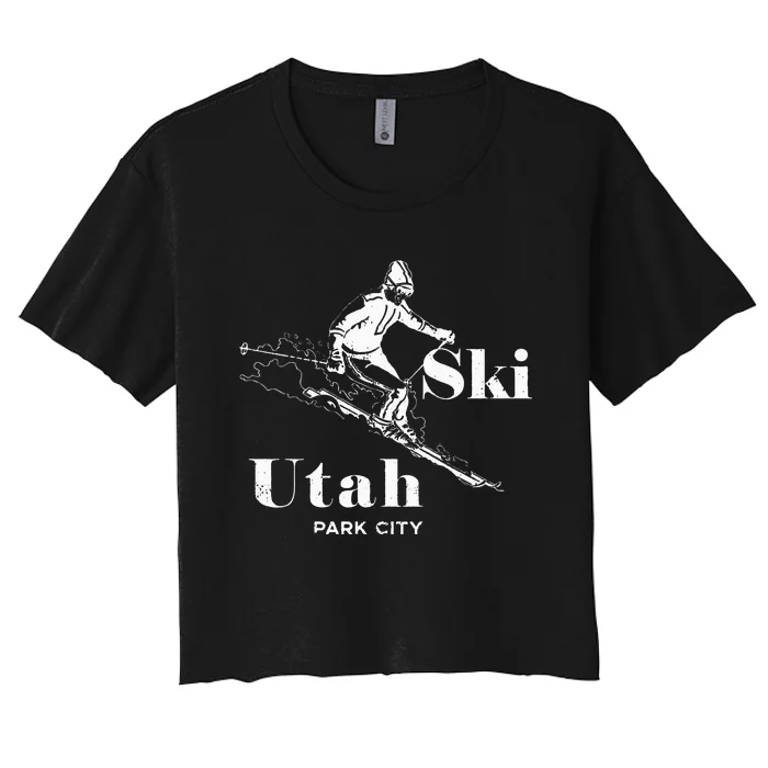 Utah Skiing Park City Women's Crop Top Tee