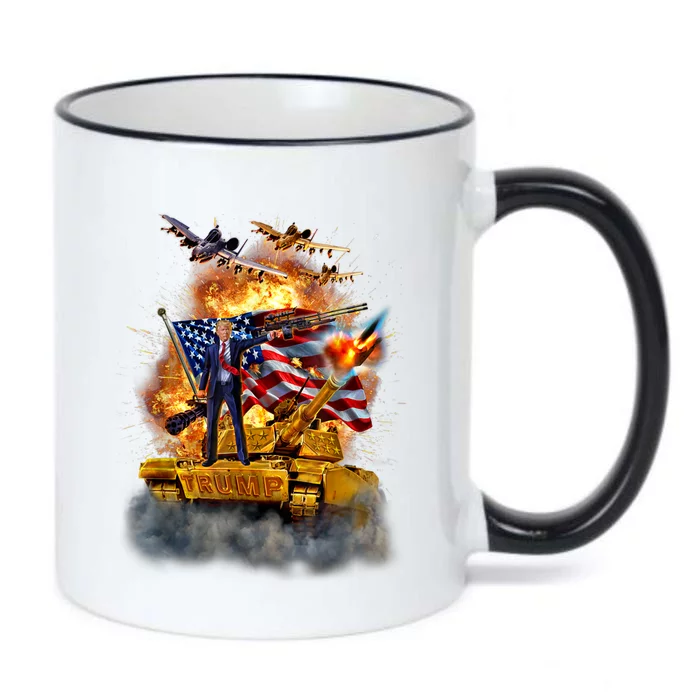 United States President Donald Trump Epic Battle Black Color Changing Mug