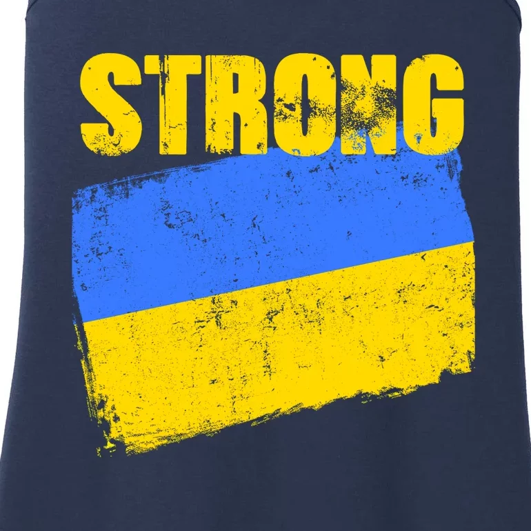 Ukrainian Strong Pride Ukraine Flag Support Free Ukrainians Ladies Essential Tank