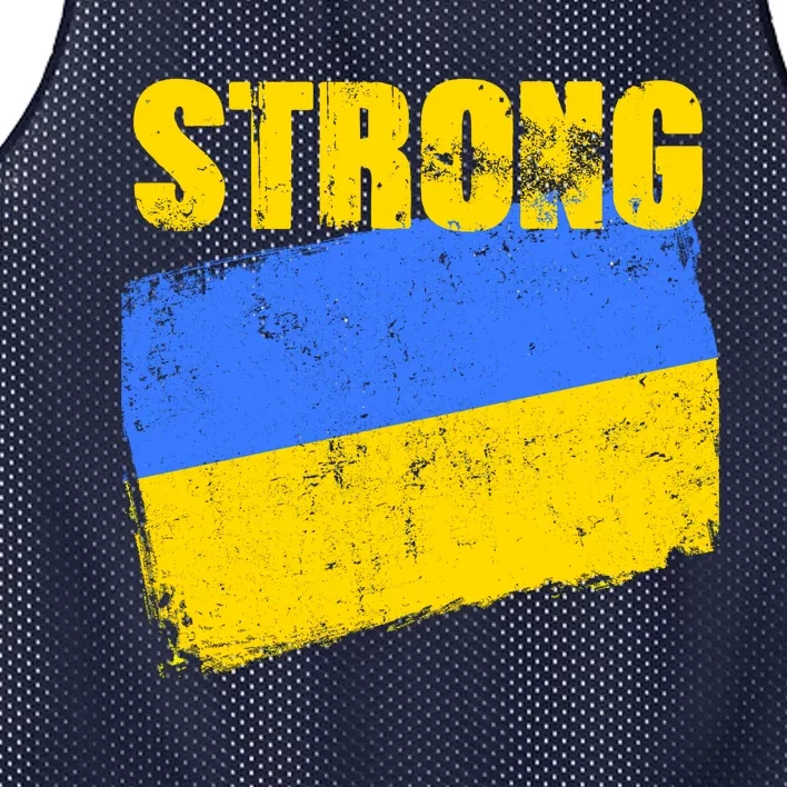 Ukrainian Strong Pride Ukraine Flag Support Free Ukrainians Mesh Reversible Basketball Jersey Tank