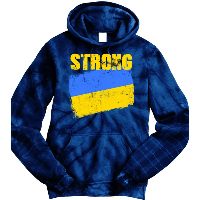 Ukrainian Strong Pride Ukraine Flag Support Free Ukrainians Tie Dye Hoodie