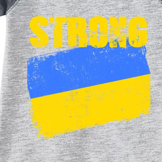 Ukrainian Strong Pride Ukraine Flag Support Free Ukrainians Infant Baby Jersey Bodysuit