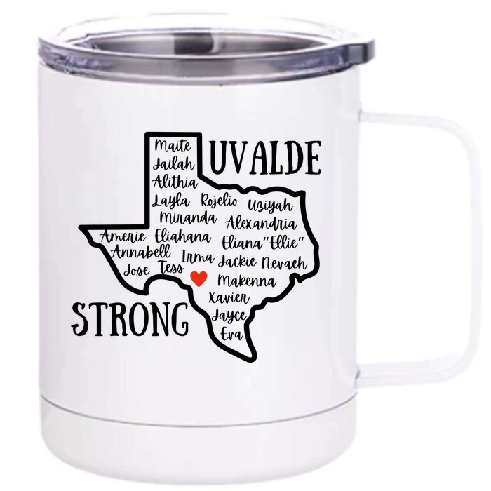 Uvalde Strong Remember The Victims Front & Back 12oz Stainless Steel Tumbler Cup