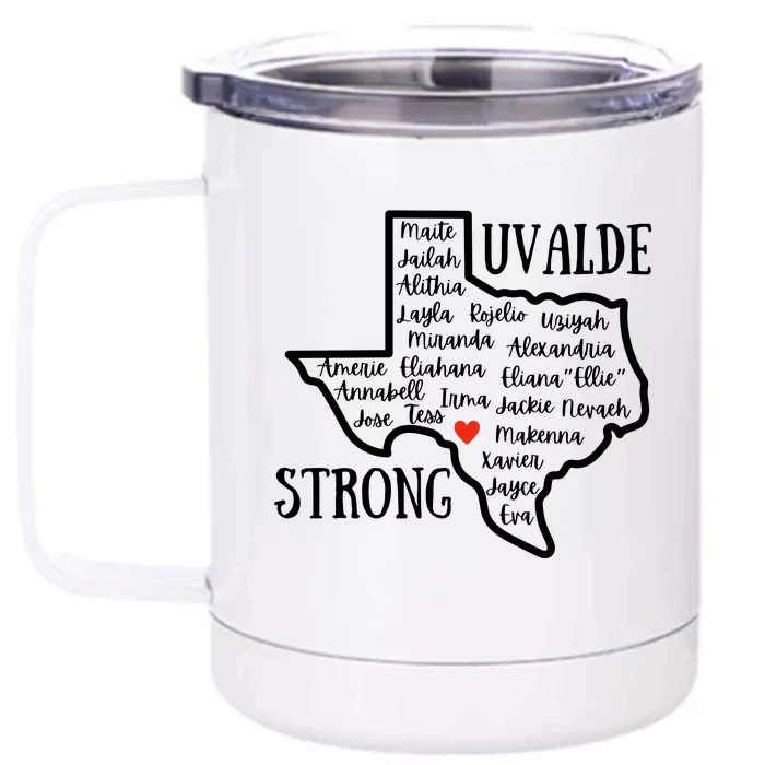 Uvalde Strong Remember The Victims Front & Back 12oz Stainless Steel Tumbler Cup