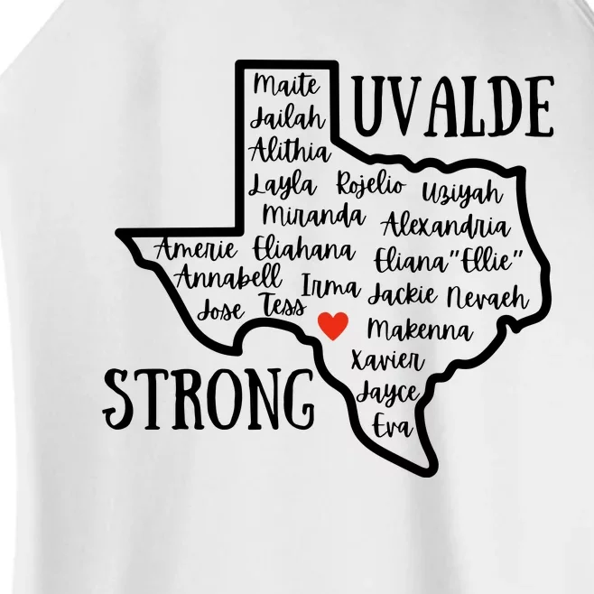 Uvalde Strong Remember The Victims Women’s Perfect Tri Rocker Tank