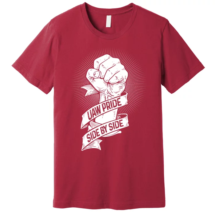 UAW Strike Red United Auto Workers Picket Sign Premium T-Shirt