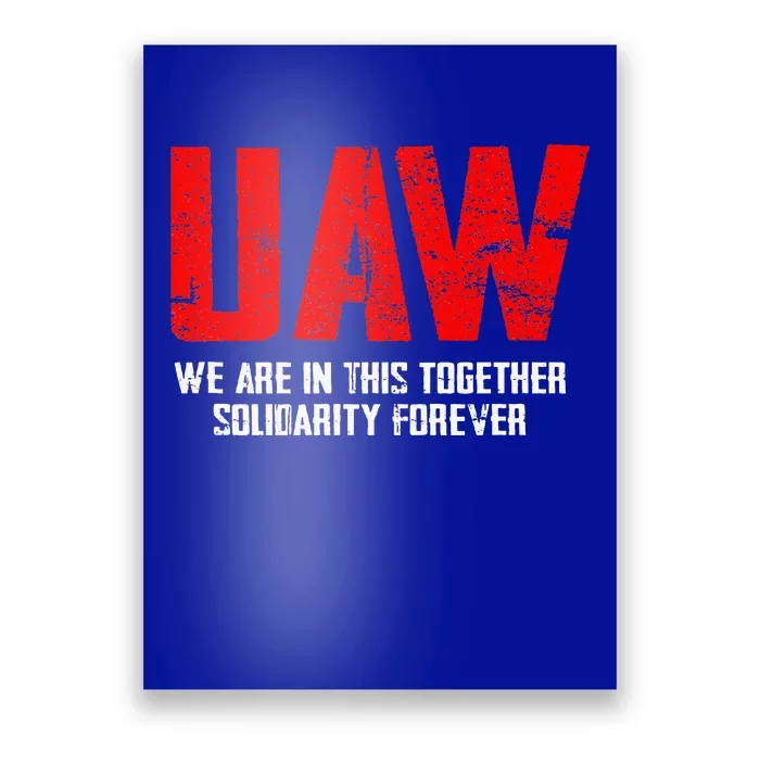 UAW Strike Red United Auto Workers Union UAW Strong Poster