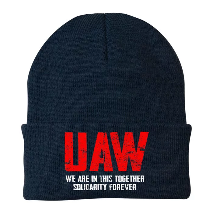 UAW Strike Red United Auto Workers Union UAW Strong Knit Cap Winter Beanie