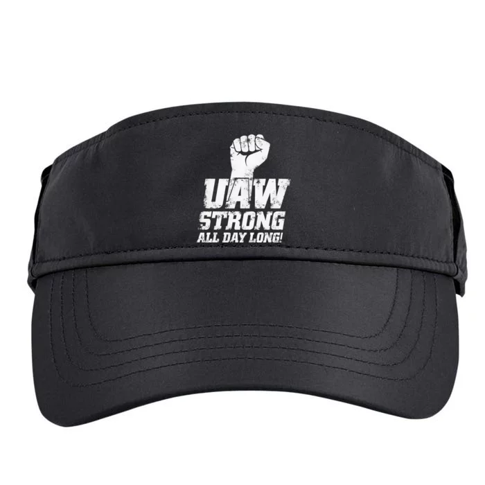 UAW Strike Red United Auto Workers Union UAW Strong Adult Drive Performance Visor