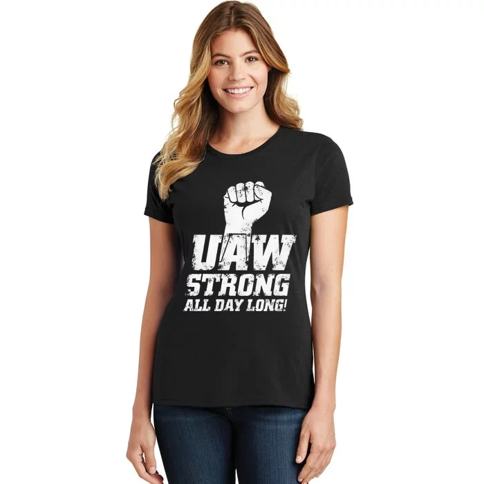 UAW Strike Red United Auto Workers Union UAW Strong Women's T-Shirt