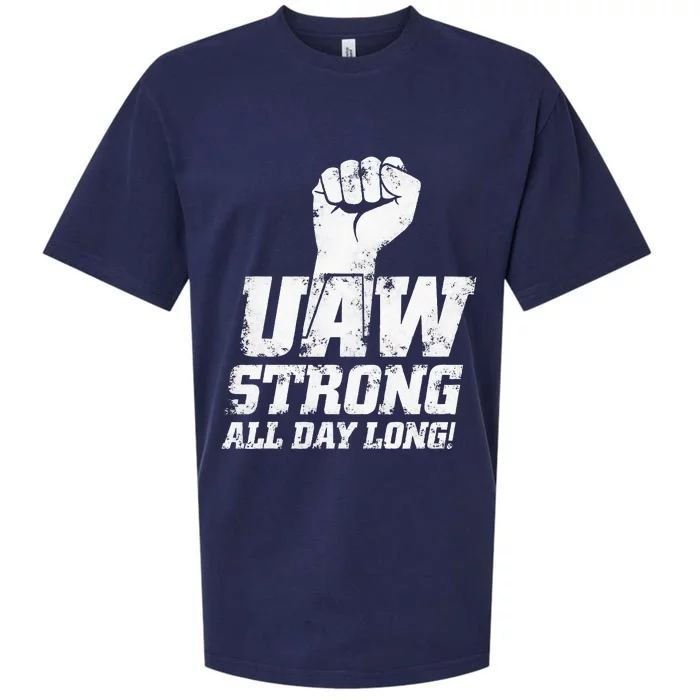 UAW Strike Red United Auto Workers Union UAW Strong Sueded Cloud Jersey T-Shirt