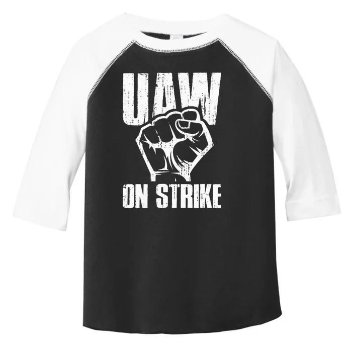 UAW Strike Red United Auto Workers Picket Sign Toddler Fine Jersey T-Shirt