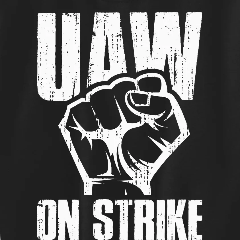 UAW Strike Red United Auto Workers Picket Sign Kids Sweatshirt