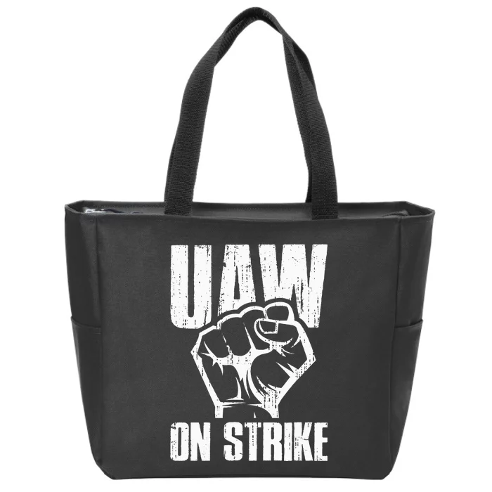 UAW Strike Red United Auto Workers Picket Sign Zip Tote Bag