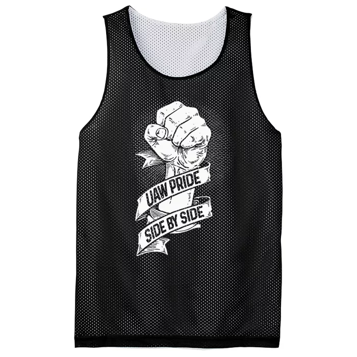 UAW Strike Red United Auto Workers Picket Sign Mesh Reversible Basketball Jersey Tank