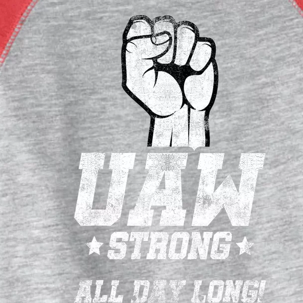 UAW Strike Red United Auto Workers Picket Sign Toddler Fine Jersey T-Shirt