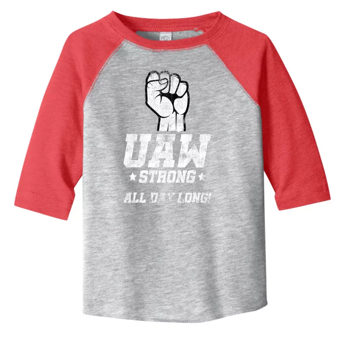 UAW Strike Red United Auto Workers Picket Sign Toddler Fine Jersey T-Shirt