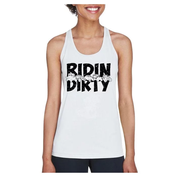 Utv Sxs Rider Riding Dirty Atv Offroad Riding Sxs Women's Racerback Tank