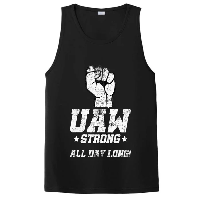 UAW Strike Red United Auto Workers Picket Sign Performance Tank