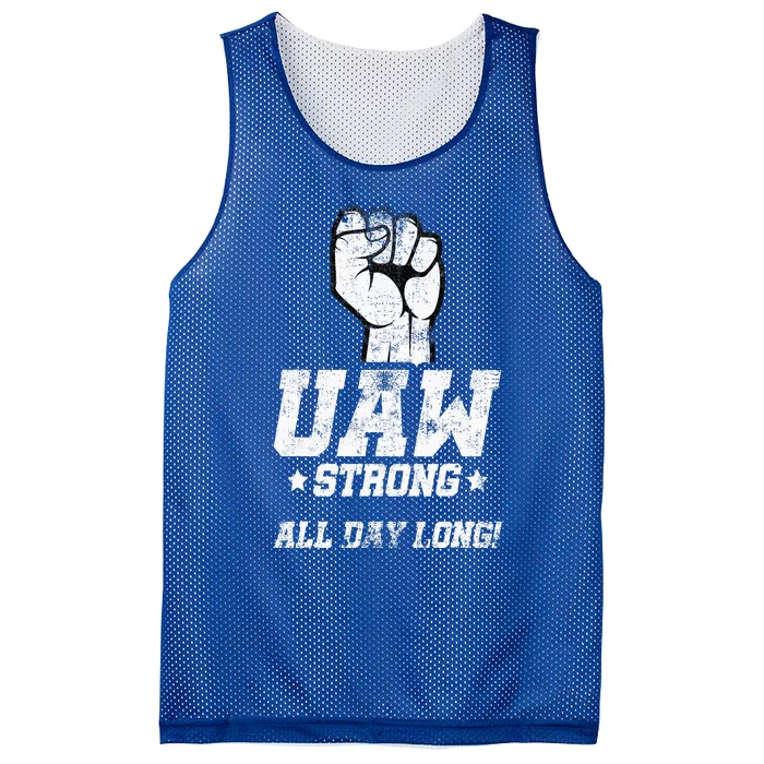 UAW Strike Red United Auto Workers Picket Sign Mesh Reversible Basketball Jersey Tank