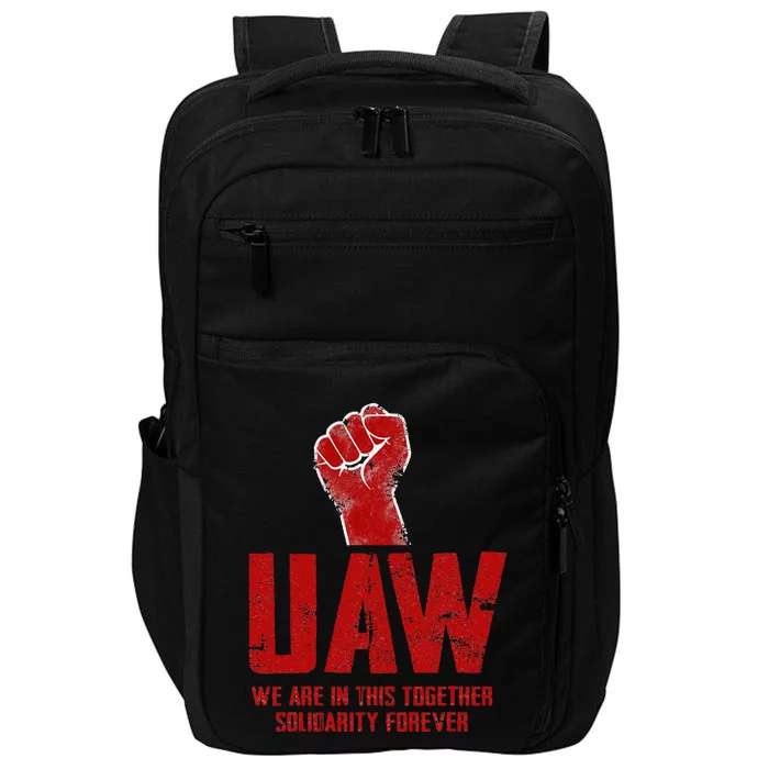 UAW Strike Red United Auto Workers Union UAW Strong Impact Tech Backpack