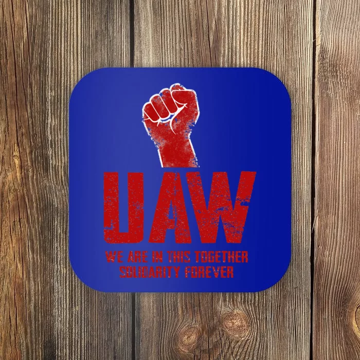 UAW Strike Red United Auto Workers Union UAW Strong Coaster