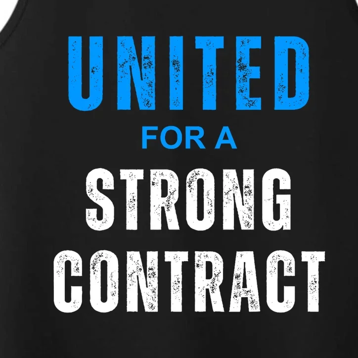 UAW Strike Red United Auto Workers Picket Sign Design Performance Tank