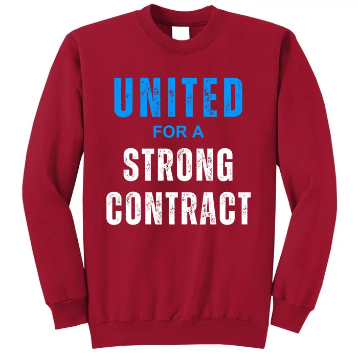 UAW Strike Red United Auto Workers Picket Sign Design Tall Sweatshirt