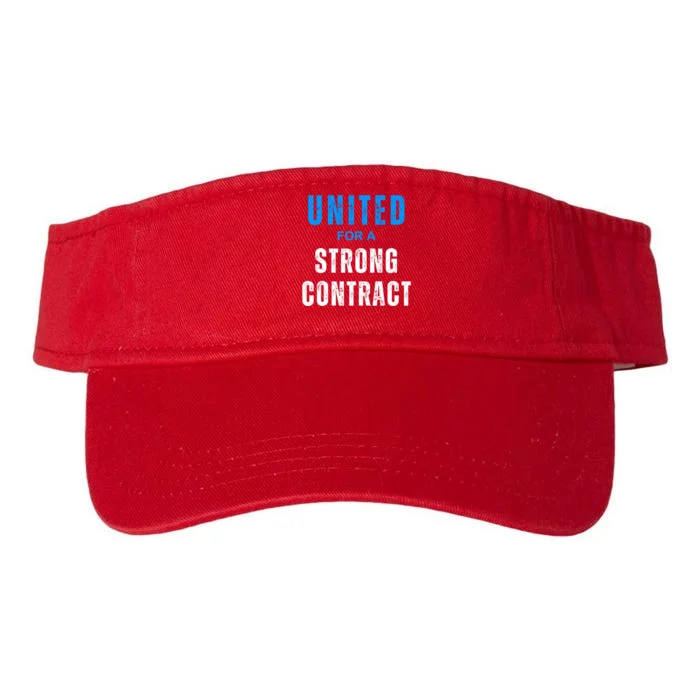 UAW Strike Red United Auto Workers Picket Sign Design Valucap Bio-Washed Visor