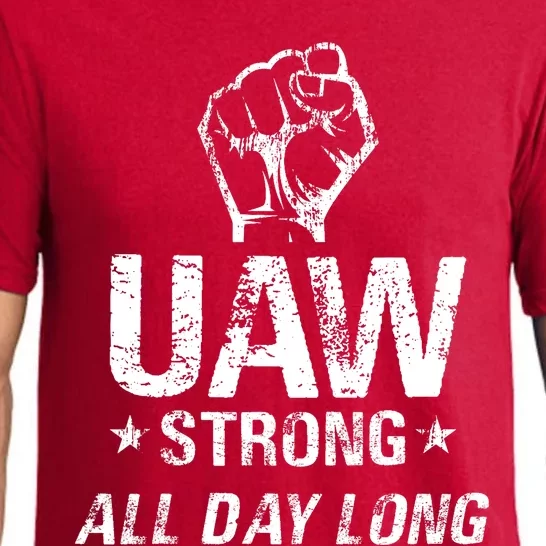 UAW Strike Red United Auto Workers Picket Sign UAW Strong Pajama Set