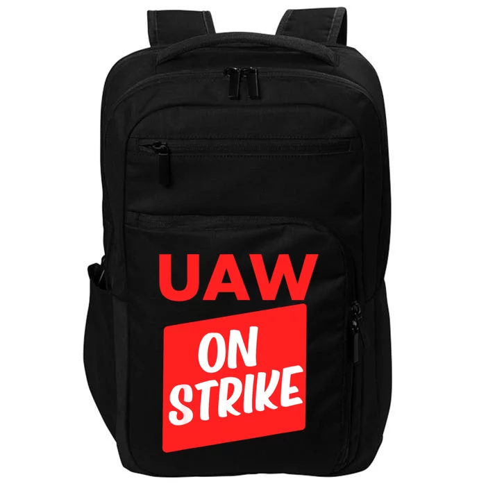 UAW Strike Red United Auto Workers Picket Sign Impact Tech Backpack