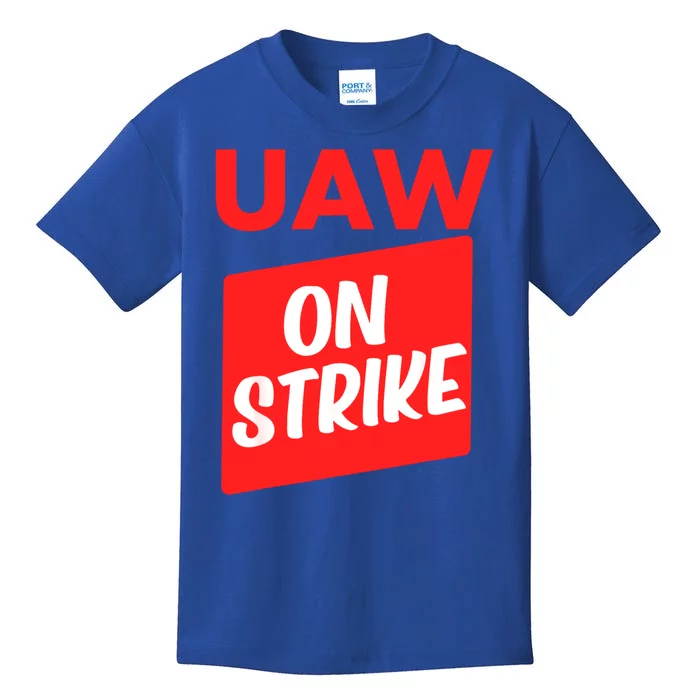 UAW Strike Red United Auto Workers Picket Sign Kids T-Shirt