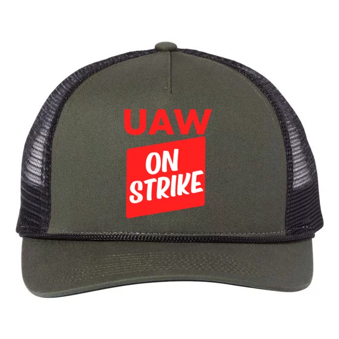 UAW Strike Red United Auto Workers Picket Sign Retro Rope Trucker Hat Cap