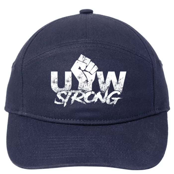 UAW Strike Red United Auto Workers Union UAW Strong 7-Panel Snapback Hat