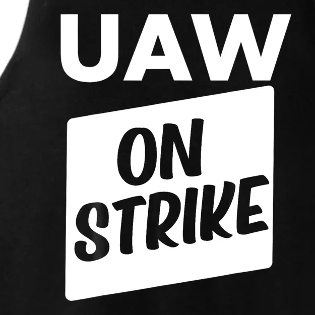 UAW Strike Red United Auto Workers Picket Sign Ladies Tri-Blend Wicking Tank