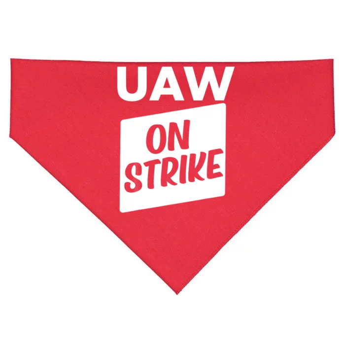 UAW Strike Red United Auto Workers Picket Sign USA-Made Doggie Bandana