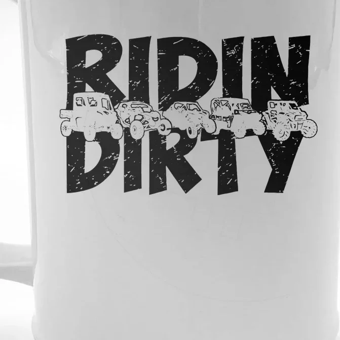 Utv Sxs Rider Riding Dirty Atv Offroad Riding Sxs Life Front & Back Beer Stein