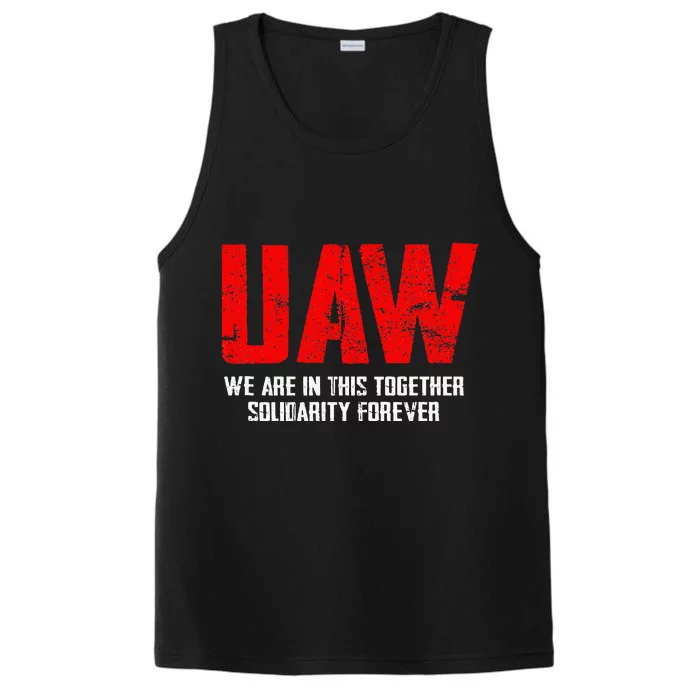 UAW Strike Red United Auto Workers Union UAW Strong Performance Tank