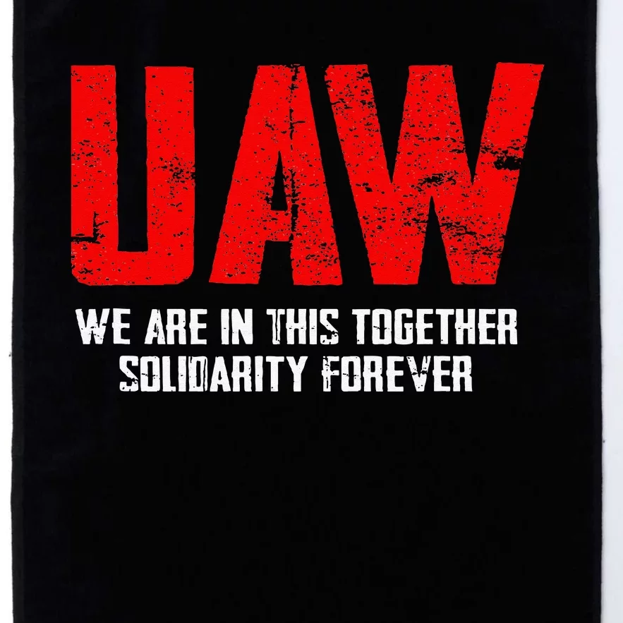 UAW Strike Red United Auto Workers Union UAW Strong Platinum Collection Golf Towel