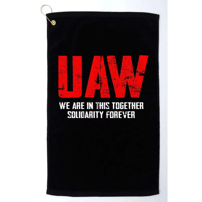 UAW Strike Red United Auto Workers Union UAW Strong Platinum Collection Golf Towel