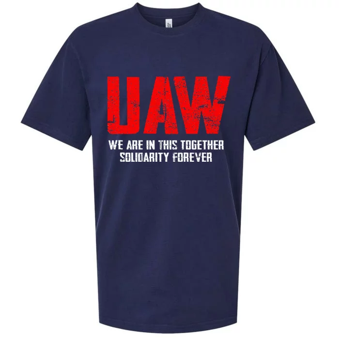 UAW Strike Red United Auto Workers Union UAW Strong Sueded Cloud Jersey T-Shirt