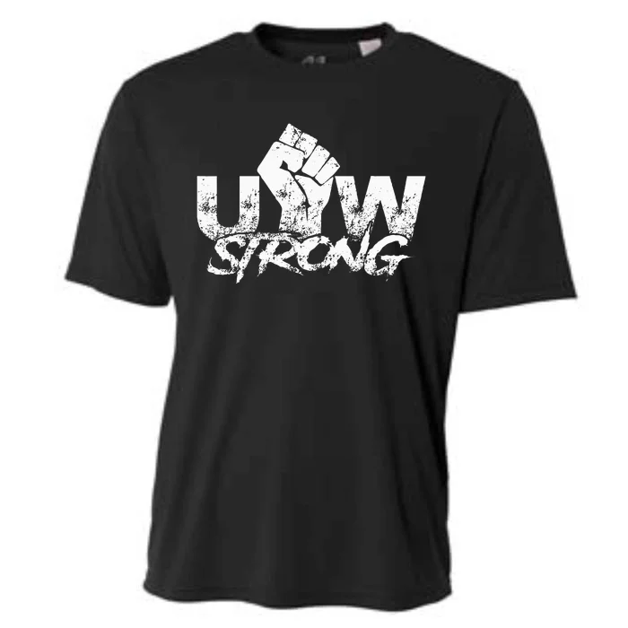 UAW Strike Red United Auto Workers Union UAW Strong Cooling Performance Crew T-Shirt